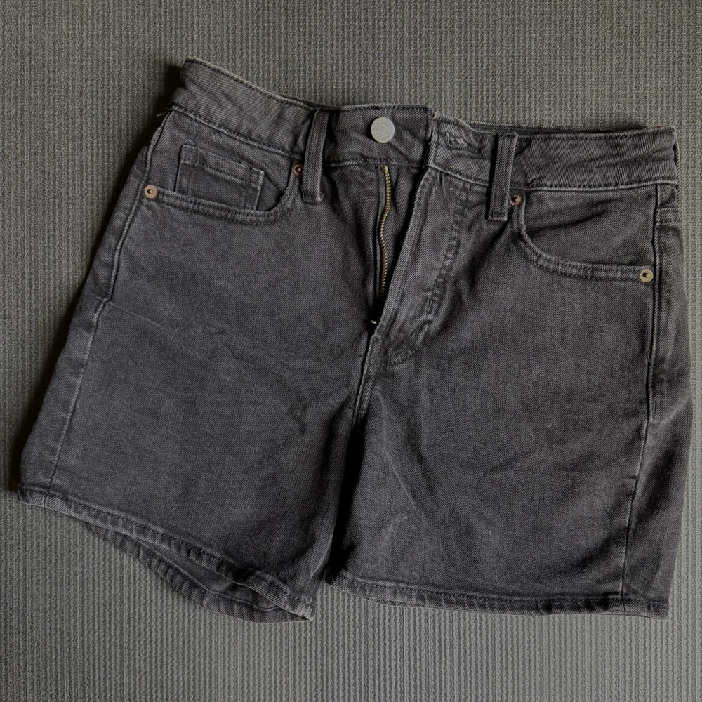 Women’s Black Denim High-Rise Shorts
